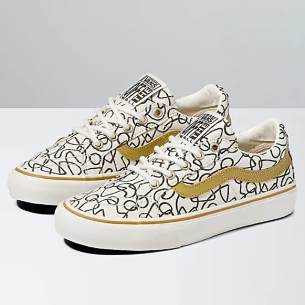 NWT Vans Sk8 Low Reissue Sneakers Textured Waves / Marshmallow Shoes Skate NEW